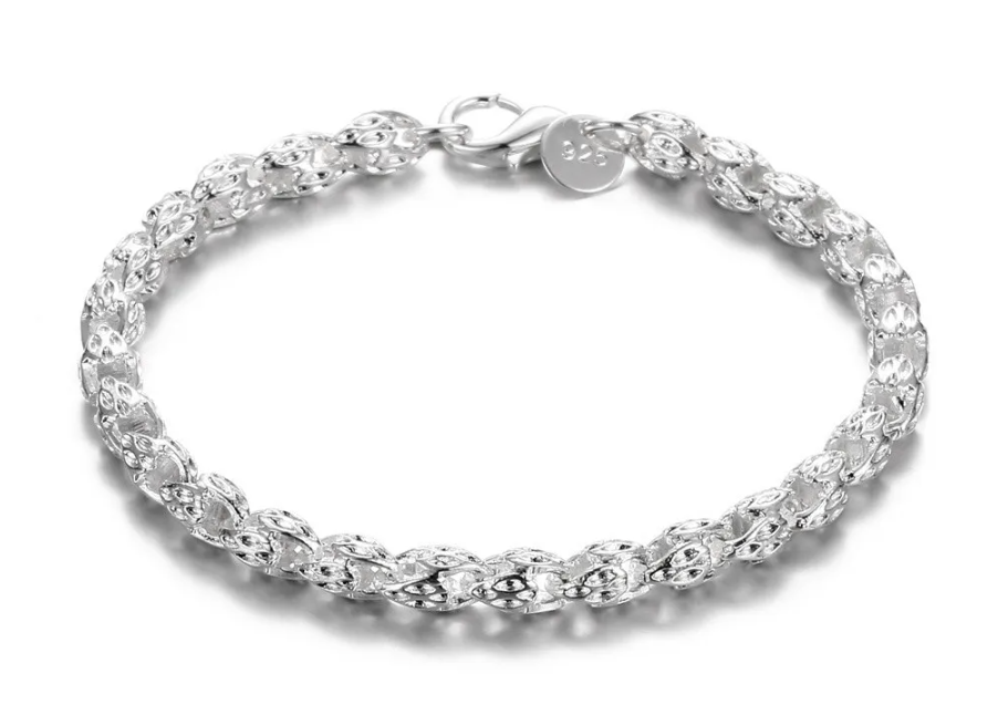 Men's Silver 925 Plated 20CM Bracelet 